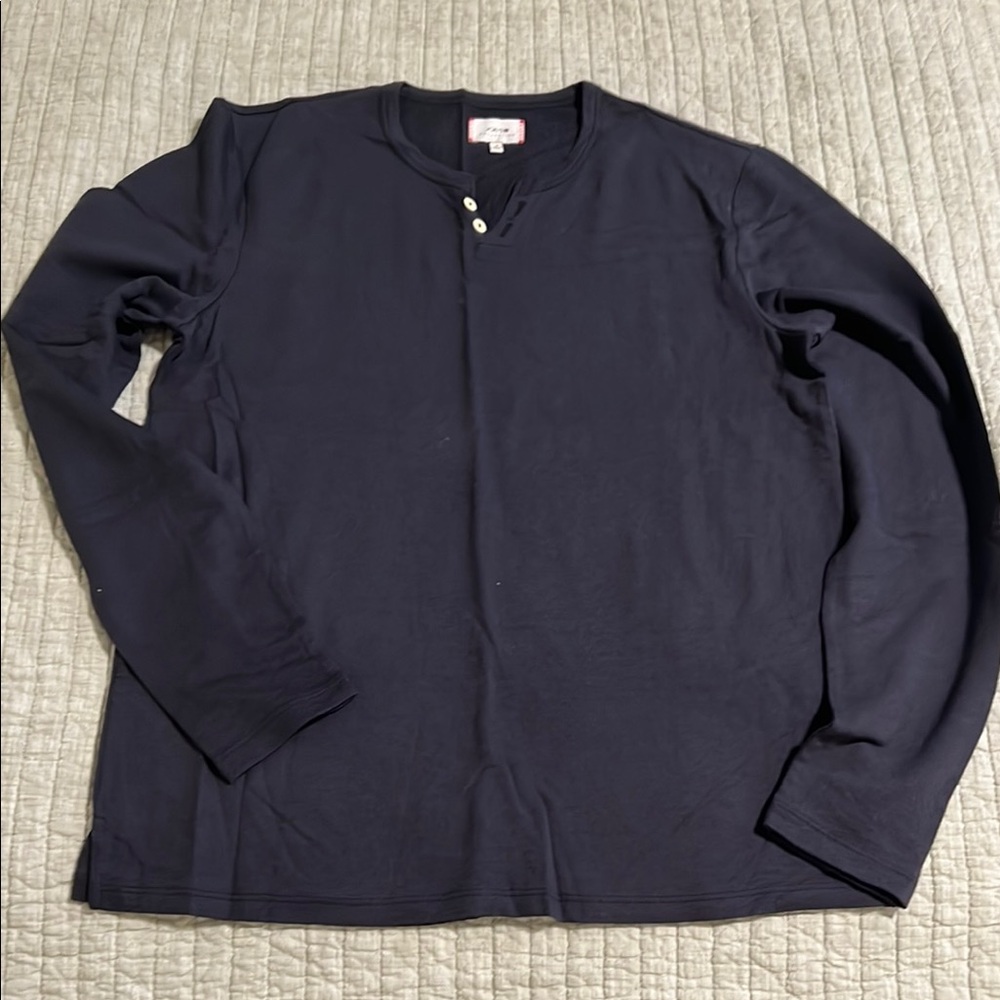 🔥🔥JOE’: Men's Navy Blue Henley Shirt